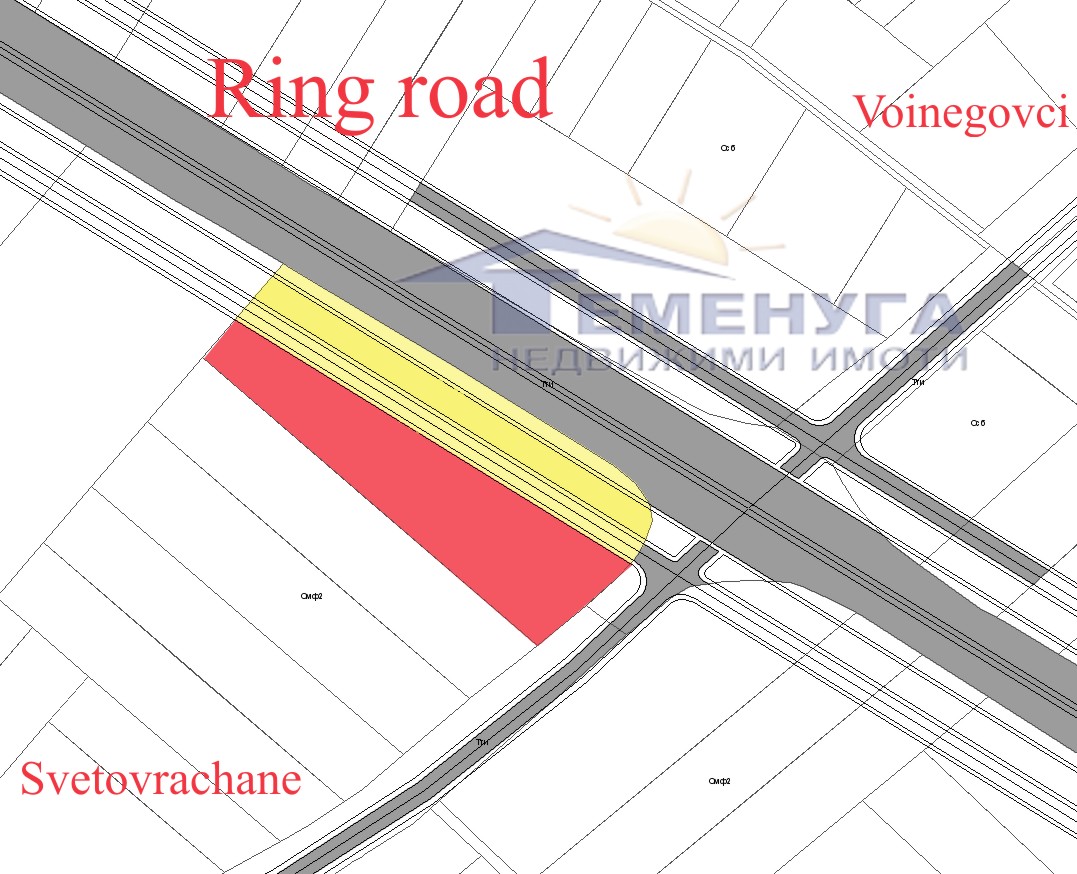 Парцел с лице на Околовръстно шосе- Световрачане ъглов, равен, отличен за бизнес