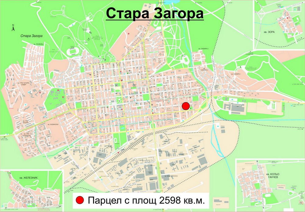 Продава се парцел в центъра на Стара Загора